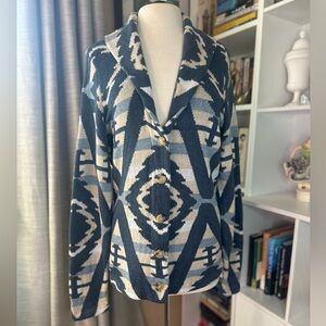 Chaps Aztec Print Knit Sweater